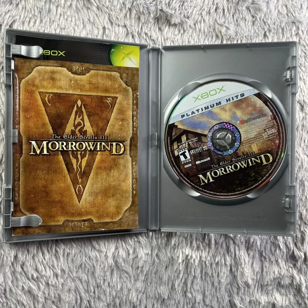 Elder Scrolls III: Morrowind (Microsoft Xbox, 2002) Disc Case Manual Inserts